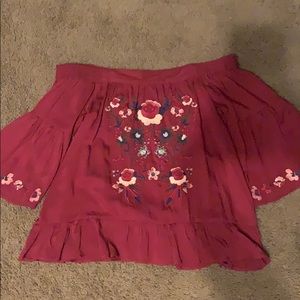 Off the shoulder shirt